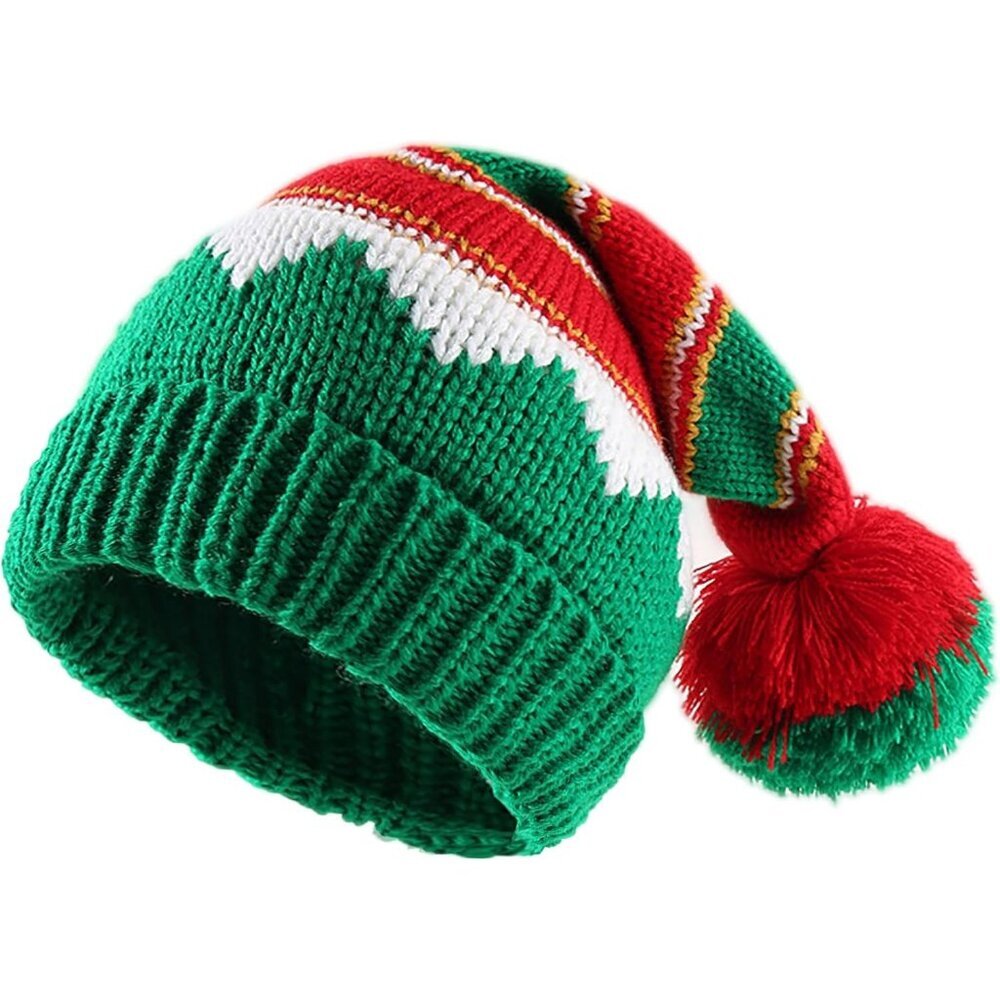 Christmas Beanie Hat for Women Knit Warm Slouchy Skull Cap Winter Festival